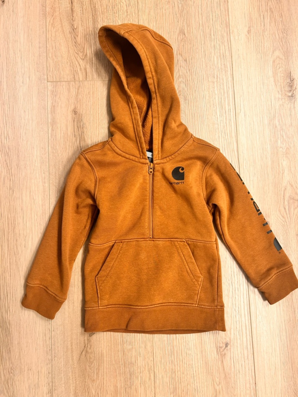 Carhartt Toddler 2T Half-Zip Hoodie in Brown